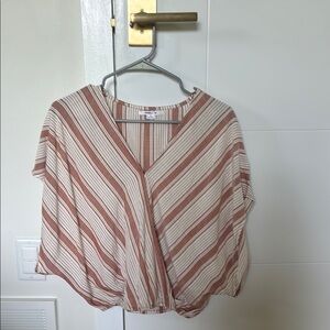 Striped V-Neck Women's Top
